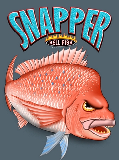 Mens - Hell Fish Snapper on Charcoal