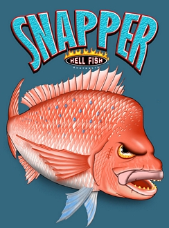 Mens - Hell Fish Snapper on Ocean