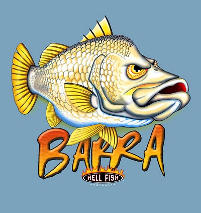 Mens - Hell Fish Barra on Sky Blue