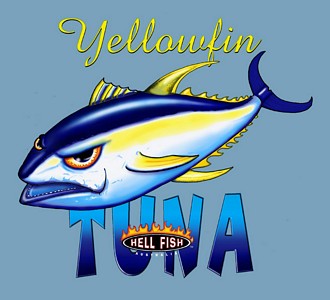 Womens - Hell Fish Tuna on Sky Blue