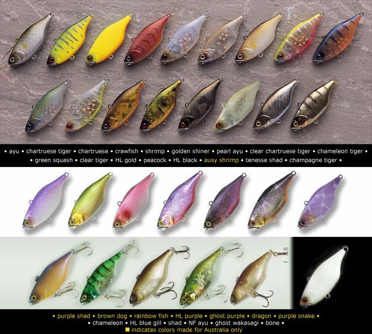 Jackall Lures Colour Chart